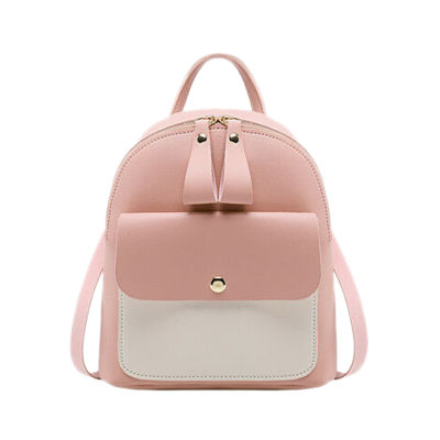 Women Girls School Bag Pu Leather Backpack Mini Backpack Purse Travel Handbag