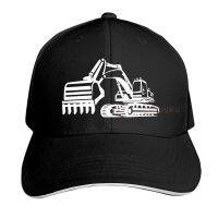 【KFAS Clothing Store】 Excavator สำหรับชายแซนวิชหมวก Unisex Trucker Dad หมวกปรับ Casual กีฬา Sun หมวกสำหรับบุรุษสตรี Black