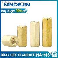 NINDEJIN 2-20pcs Female to Female Brass Hex Standoff Spacer Pillars M4 M5 M6 PCB Standoff for Computer Circuit Board Electronic