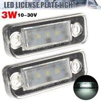 อะไหล่ป้ายทะเบียน Led ไฟรถสำหรับ Mercedes Benz C E Class Cls Slk 2ชิ้น10-30V 3W 3SMD รถยนต์สีขาว6000K หลอดไฟไร้ข้อผิดพลาดแสง