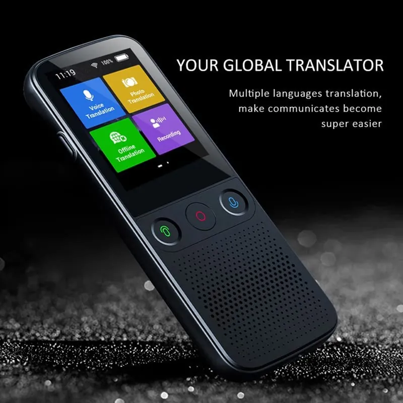 Language Voice Translator Device Portable Smart Translator 2-Way Online 137  Languages Real Time - Black