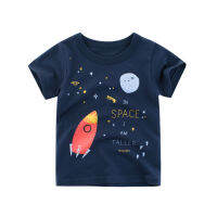 【cw】1 2 3 4 5 6 7 8 Years Kids Boys 100 Cotton Short Sleeve Space Cartoon T-Shirts Clothes Children Kids Summer Tops Clothing