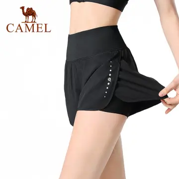 Camel sports women's sports shorts high waist running gym fitness shorts  for female