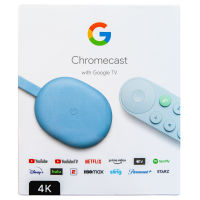 Google Chromecast with Google TV 4K Sky (สีฟ้า) GA01923-US อุปกรณ์สตรีมมิ่ง ของใหม่ ของแท้ ราคาถูกที่สุด ส่งฟรี ส่งเร็วมาก