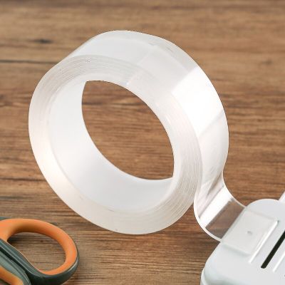 1M/3M/5M Transparent Double Sided Tape Reusable Nano Materials Traceless Adhesive Household Waterproof None Trace Wall Tapes Adhesives Tape