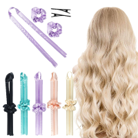 Lazy Heatless Curling Rod Headband No Heat Silk Curls Ribbon Hair Rollers Sleeping Soft Hair Curlers Foam Rod เครื่องมือจัดแต่งทรงผม