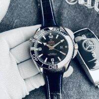 Seamaster นาฬิกาสำหรับผู้ชายนาฬิกาดำน้ำสแตนเลสพร้อมจอแสดงวันที่ Tali Jam Tangan Karet 43.5มม.