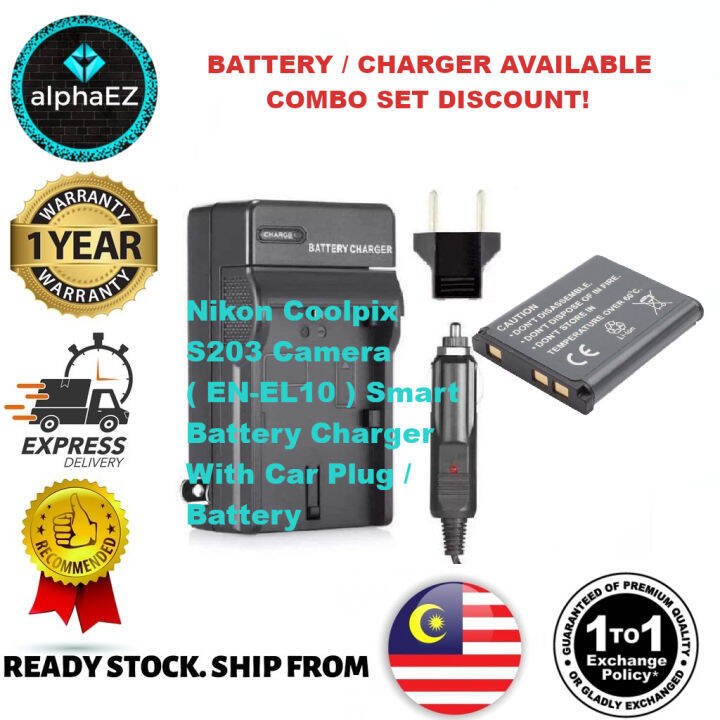 NIKON Coolpix S203 Camera ( ENEL10 ) ENEL10 Smart Battery Charger With