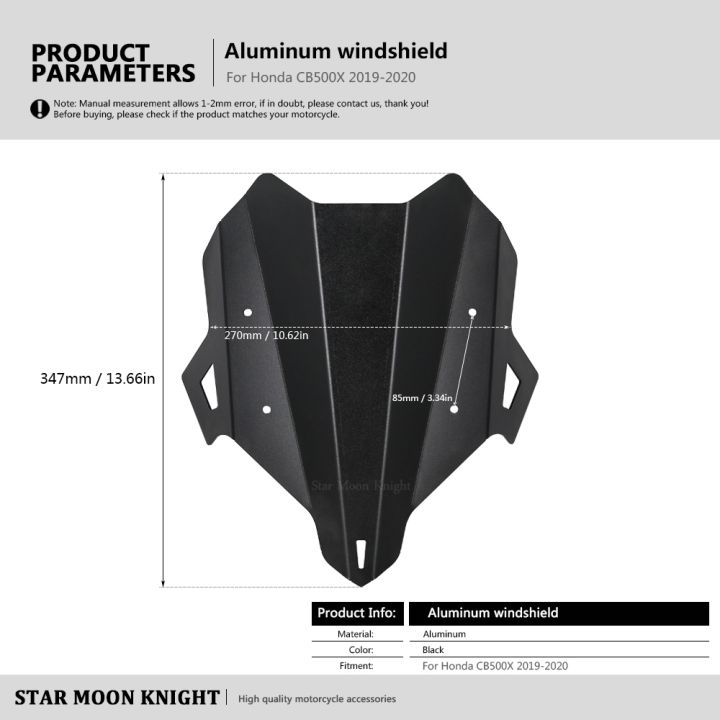 กระจกหน้ารถอุปกรณ์เสริมมอเตอร์ไซค์สำหรับ-honda-cb500x-cb-500-x-cb500-2019-2020กระจกบังลมสำหรับ-cb500x