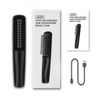 Portable Electric Ionic Hair Straightener Brush Negative Ions Hairbrush Straightening Styling Scalp Massage Comb for Salon Home