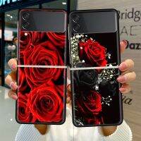 [On1ine 3C Digital} Coque De Téléphone แบบพกพาที่ยืดหยุ่นและซิลิโคน Noir Rouge Rose Antichoc สำหรับ Samsung Galaxy Z Flip 3