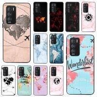 For Realme 9 5G 5 6 7 8 i GT Master NEO 2 3 C11 C21 C21Y C20 C35 Pro C25 C15 C17 Narzo 30A 6s World Map Travel Phone Case Cover