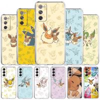 [Hot K] เคสใสลายโปเกมอน Eevee สำหรับ Samsung Galaxy S22 S21 S20พิเศษ FE บวก S10 S10e Note 20 10 Lite S9 S8ฝาครอบโทรศัพท์ TPU แบบน่ม