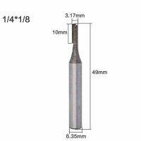 【☸2023 New☸】 natuidao13965 ดอกสว่านก้านเดี่ยวและคู่มีดตรงเราเตอร์ไม้1ชิ้นขนาด6.35/12.7มม. เครื่องมืองานไม้มุมตัวตัดเครื่องมือบดมากกว่าดอกสว่าน