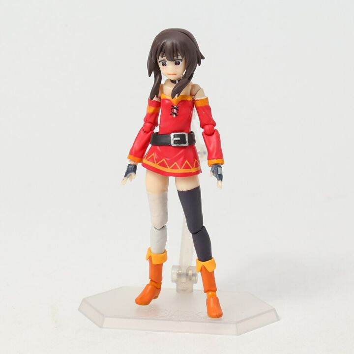 ชุดของขวัญของเล่นแบบจำลองตุ๊กตาขยับแขนขาได้-figma-407-konosuba-megumin-รูปตุ๊กตา