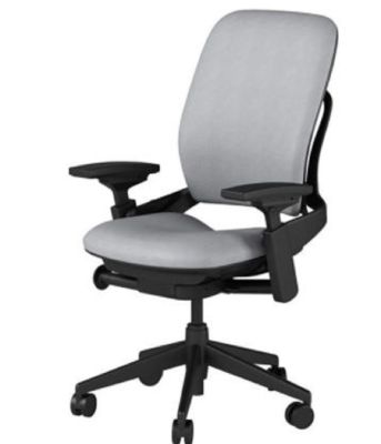 Modernform เก้าอี้เพื่อสุขภาพ รุ่น  Leap (PP) พนักพิงกลาง ขาดำ เบาะเเละพนักผ้าสีเทา เก้าอี้ผู้บริหาร ergonomic Steelcase