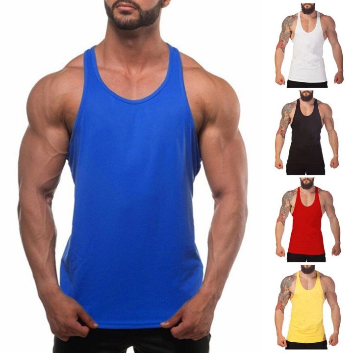 Gym Men Muscle Sleeveless Shirt Tank Top Bodybuilding Sport Fitness Workout  Vest