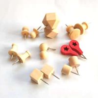 100pcs Map Markers Wooden Drawing Photo Wall Studs Cork Board Pins Thumbtack Pushpin Painting Tool Office School Supplies Clips Pins Tacks