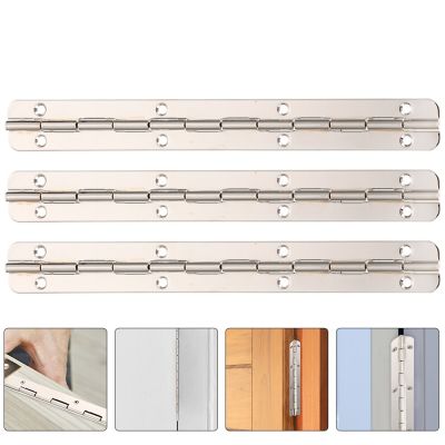 3pcs Folding Continuous Hinges Stainless Steel Piano Hinge Cabinet Heavy Duty Piano Hinge Small Box Hinges Box Hinges for Home Door Hardware Locks