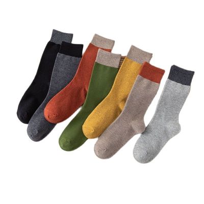 5 Pairs Socks Womens Cotton Socks Fashion Spring and Summer Socks Color Matching Stockings Womens High Quality Korean Version