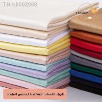 ๑☌ﺴ High Elastic Knitted Lining Fabric Plain Stretch Summer Thin Cloth For Sewing Chiffon Dress Skirt Blouse Interlining 160x100cm