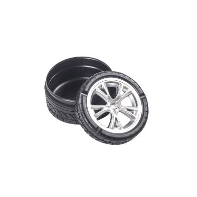 hot！【DT】♘  1pc Rubber Car Tires Ashtray  Ash Tray Metal Ashtrays With Lids Silicone