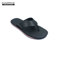 DAPPER Light Weight Thong Faux-Leather Sandals – Black/Navy