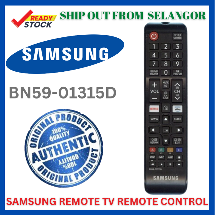 Original Ready Stock Samsung Remote Tv Remote Control High Quality Bn59 01315d Lazada 1805