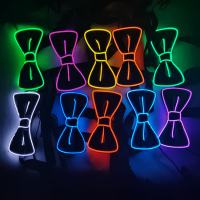 Light Up Bow Tie ผู้ชายเรืองแสงในที่มืด LED Bowties สำหรับงานปาร์ตี้แสดงเต้นรำฮาโลวีน