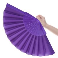 NEW Vintage Chinese Folding Fan Plastic Bone Fan Hand Fan Plain Craft Fan Chinese Style Dance Fan Pure Color Taichi Fan