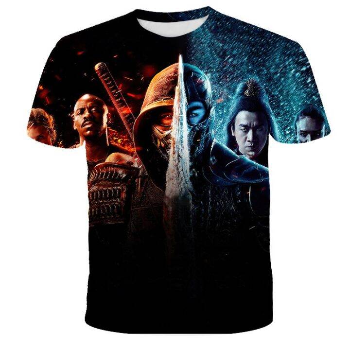 ฤดูร้อน-t-เสื้อ-3d-พิมพ์เกม-mortal-kombat-เด็ก-tshirt-แฟชั่นสบายๆการ์ตูนรอบคอเสื้อยืดเด็กสาวเสื้อผ้าเด็ก