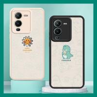 texture funny Phone Case For VIVO S15 Pro 5G/V25 Pro 5G personality Waterproof protective youth couple leather creative