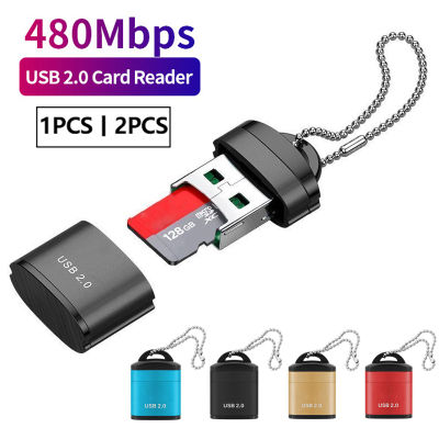 USB ความเร็วสูงขนาดเล็กแบบพกพา2.0เครื่องอ่านการ์ด TF ไมโคร SD อะแดปเตอร์เมมโมรี่การ์ดสำหรับคอมพิวเตอร์พีซีแล็ปท็อปโน้ตบุ๊ครถไมโครการ์ดรีดเดอร์ SD เครื่องอ่านการ์ด