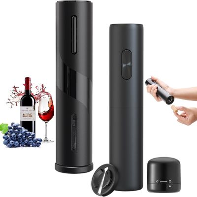 Electric Wine Bottle Opener with Foil Cutter One-click Corkscrew for Bar