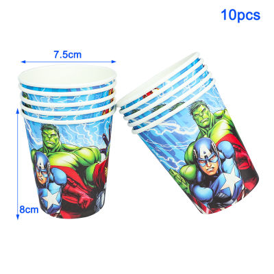 Superhero Birthday Party Decorations Kids Baby Shower Disposable Tableware Cups Tablecloth Plate Event Supplies