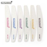 6pcs Nail File Sanding Sandpaper Washable Banana Buffing 80/100/150/180/240/320 Curved Nail Sunshine Professional Files Manicure