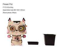 กระถางต้นไม้ ลายคิตตี้ รหัส FT731 - DIY Flower Pot -Pot Kitty