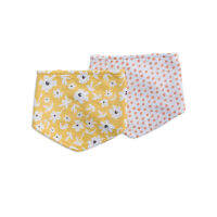 LULUJO ผ้ากันน้ำลาย 2-pack Bandana Bibs - Wildflowers &amp; Dots