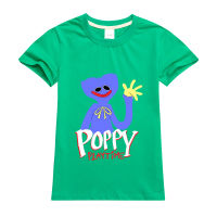 Poppy Playtime เสื้อผ้าเด็กพิมพ์ลายเสื้อยืดเด็กหญิงเด็กชายแขนสั้นผ้าคอตตอน100% มีเด็กหญิงเด็กชาย0000อ่อนสำหรับฤดูร้อน