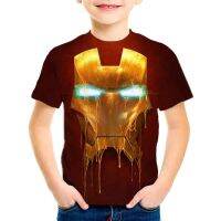 เสื้อยืดผู้ชายเสื้อยืดอเวนเจอร์สมาเวลพิมพ์ลาย3D Hero Iron Man พิเศษเสื้อยืดเด็กแขนฮาราจูกุผู้หญิงเสื้อยืดฤดูร้อน