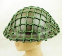 tomwang2012. WWII WW2 Canadian British Uk Army Brodie Steel Helmet And Thick Rope Camouflage Net