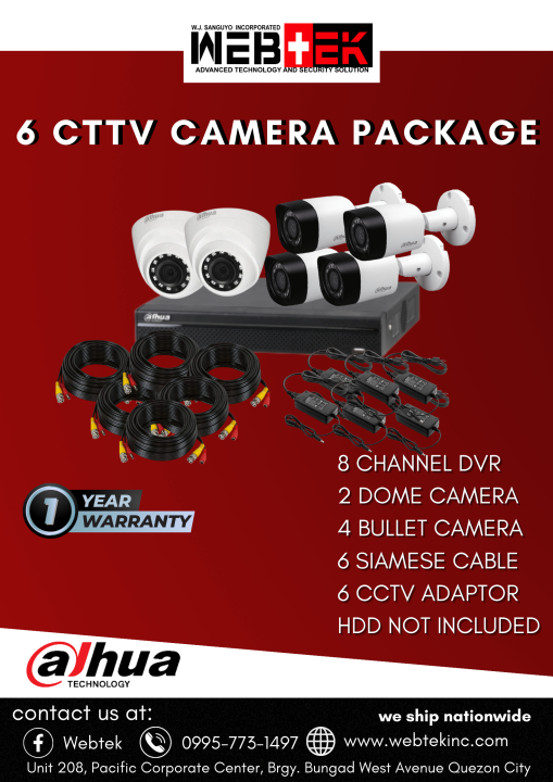 DAHUA 6 channel CCTV Camera Package Lazada PH