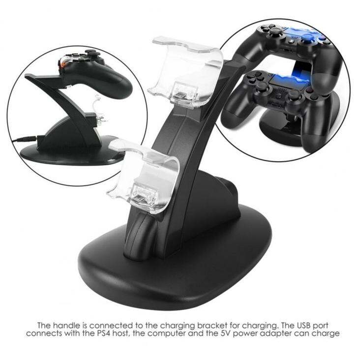 high-quality-แท่นชาร์จแบบ-dual-charging-dock-gaming-gamepad-แท่นชาร์จสำหรับ-ps4-controller