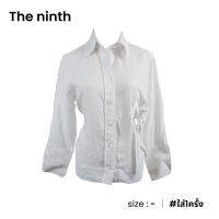 The ninth เสื้อเชิ้ตลินินผูกเอว D035-1