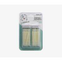 ไม้แคะฟัน 2 ทิศทางมี 2 กล่อง กล่องละ 60 ชิ้นไม้จิ้มฟัน MUMUSO PORTABLE TOOTHPICKS