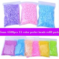 4500ชิ้น5มิลลิเมตร15สีPERLERลูกปัดเติมแพ็ค