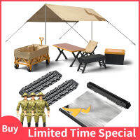 เครื่องประดับตั้งแคมป์จำลอง MN-85K แบบกันสาดด้านข้างเต็นท์ตั้งแคมป์ทรายบันไดโต๊ะเก้าอี้ตกแต่งเข้ากันได้กับรถ RC 1/12เดือน MN98 D90 MN99S MN86 MN78 MN128