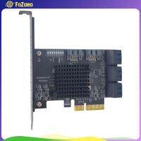 FoZueo PCIe SATA Card PCB สำหรับโซลิดสเตทไดรฟ์สนับสนุนอินเทอร์เฟซ SATA ฮาร์ดไดรฟ์