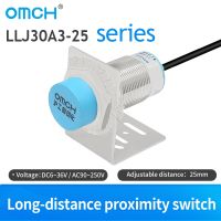 OMCH Long Distance Inductive Proximity Switch Double Detection Range 25mm LLJ30A3-25-Z / P1 Metal sensor DC PNP 3-wire