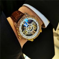 Reloj Hombre Aokulasic นาฬิกาข้อมือสำหรับผู้ชายอัตโนมัติ,ผู้ชายแบรนด์ที่หรูหรานาฬิกาข้อมือกลไกกลวงออกกันน้ำนาฬิกาข้อมือเรโทร